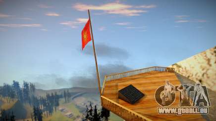 Macedonian Flag On Mount Chiliad (HQ 512x1024) für GTA San Andreas