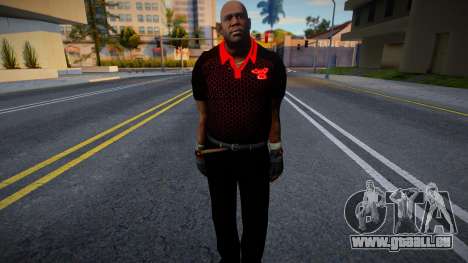 Coach im schwarzen T-Shirt von Left 4 Dead 2 für GTA San Andreas
