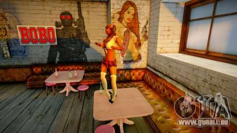 Des prostituées dansant dans le bar sur la table pour GTA San Andreas