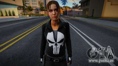 Zoé dans les vêtements du Punisher de Left 4 Dea pour GTA San Andreas