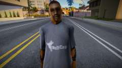 Homme afro-américain en T-shirt gris pour GTA San Andreas