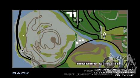 Nachgezeichnete Strecke für BMX auf dem Mount Ch für GTA San Andreas