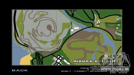 Nachgezeichnete Strecke für BMX auf dem Mount Ch für GTA San Andreas