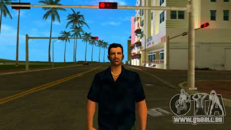 Tommy en chemise noire v1 pour GTA Vice City