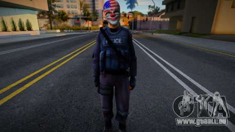 Swat-Haut mit einer Maske von PayDay für GTA San Andreas
