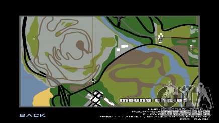 Nachgezeichnete Strecke für BMX auf dem Mount Chilliad für GTA San Andreas