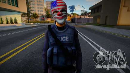 Swat-Haut mit einer Maske von PayDay für GTA San Andreas