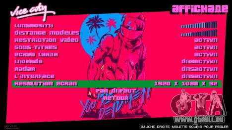 Hotline Miami Menu HD v8 pour GTA Vice City