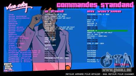 Sonny Artwork Menu HD für GTA Vice City