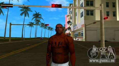 Carl avec le torse nu et les tatouages pour GTA Vice City
