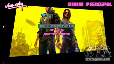 Cyberpunk 2077 art menu für GTA Vice City