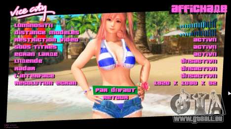 Girl from Doa Menu 1 pour GTA Vice City