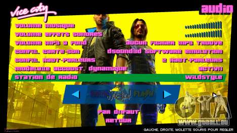 Cyberpunk 2077 art menu für GTA Vice City