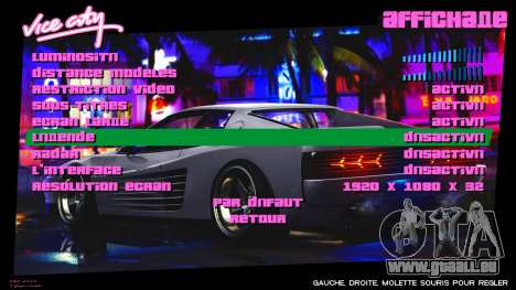 Miami Vice HD Menu pour GTA Vice City