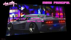 Miami Vice HD Menu für GTA Vice City