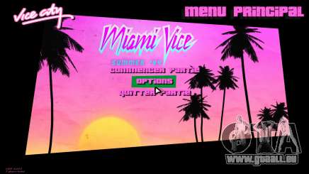 Miami Vice 1 HD Menu pour GTA Vice City