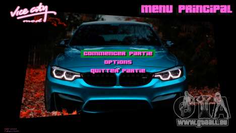BMW Menu pour GTA Vice City
