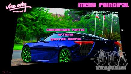 Lexus Menu 1 pour GTA Vice City