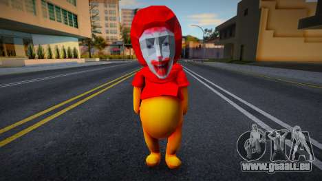 Ronald The Pooh Skin Headswap Mod für GTA San Andreas