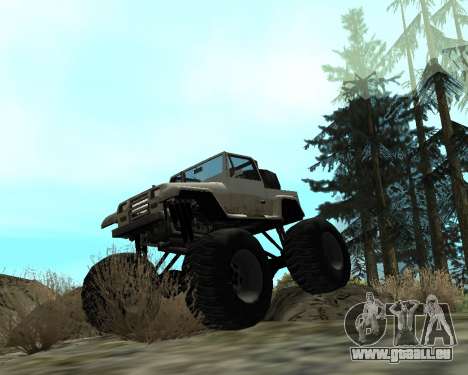Tableau de l’édition Monster Truck pour GTA San Andreas