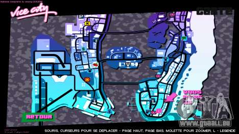 HQ menu map pour GTA Vice City