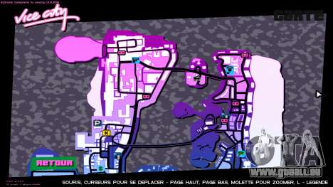 HQ menu map pour GTA Vice City