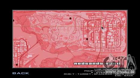 Carte rouge translucide et radar pour GTA San Andreas