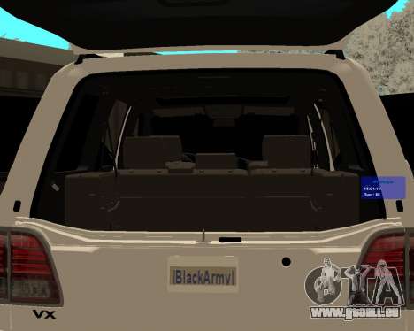 Toyota Land Cruiser 100 Series pour GTA San Andreas