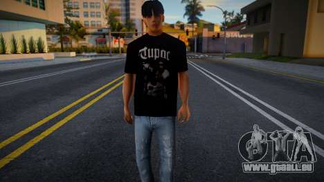 Man T-Shirt Tupac für GTA San Andreas